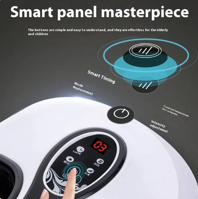 Automatic Shiatsu Foot Massager with Acupoint Kneading & Airbag – Home Electric Heat & Air Pressure Massage Machine