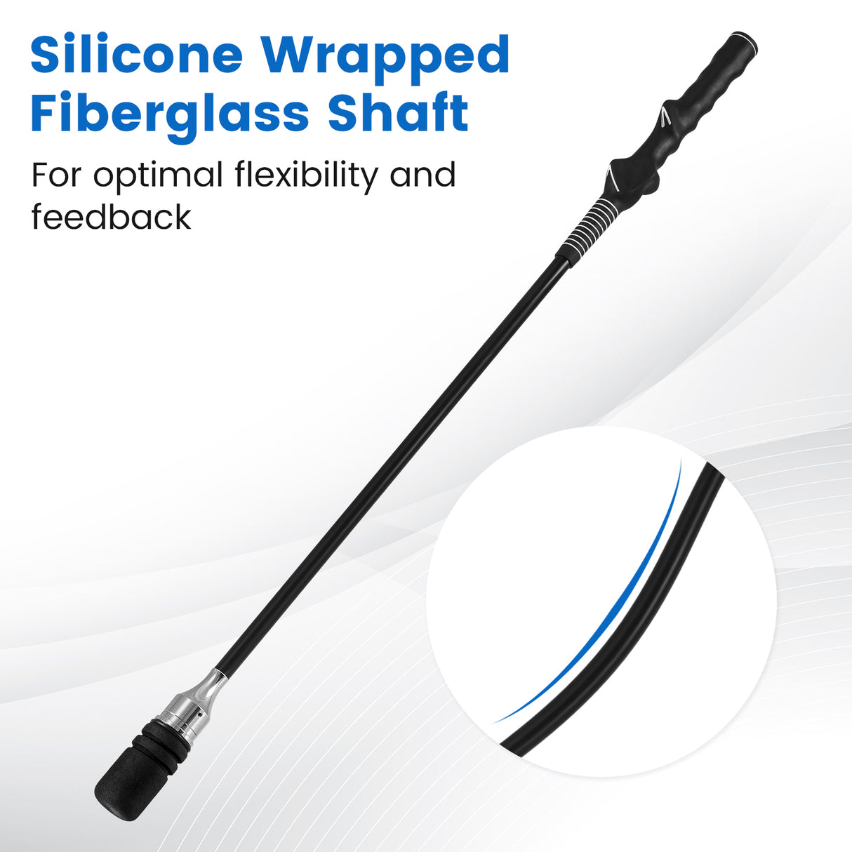 Golf Swing Trainer Click Stick Swing Training Aid for Speed Flexibility Balance-Black