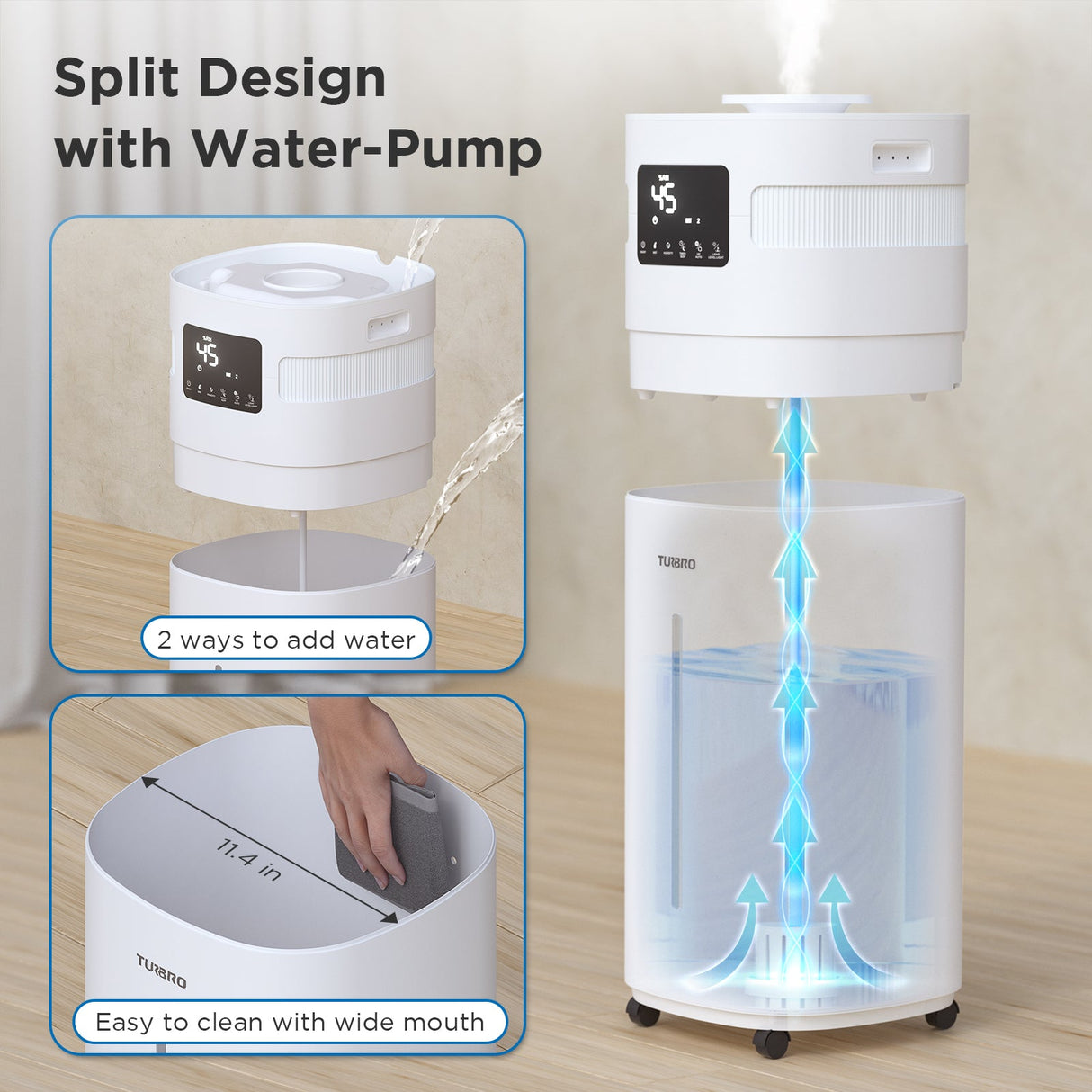 Greenland 5.3Gal Commercial Humidifier for Large Rooms, WiFi Enabled