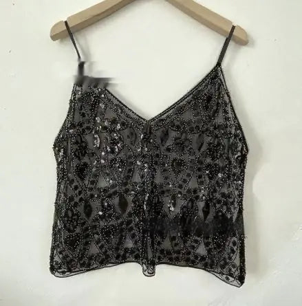 Women's Embroidered Sequin Beaded Sling