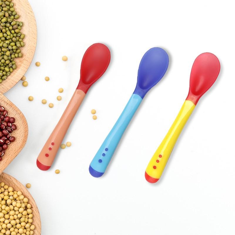 Unique Spoon and Fork Set For Newborn Baby Eating Training Easy To Hold for Feeding Food Children Flatware Feeding Forks