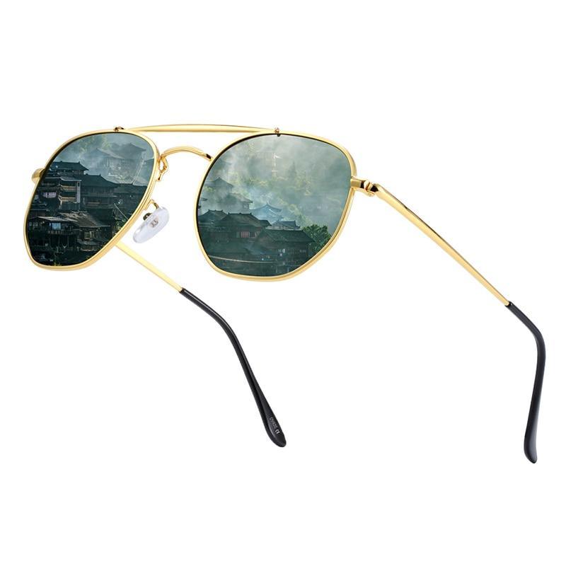 Luxury Famous Original Square Sunglasses for Men and Woman Polarized Hexagon Sunglasses Oculos De Sol gafas lunette de soleil femme WIth UV400 Protection