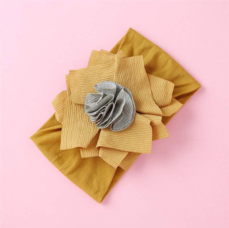 ILuxury Handmade Infant Child Hair Band Three-dimensional Alloy Rhinestone Crown Headdress Elastic Headband Turban For Baby Girls