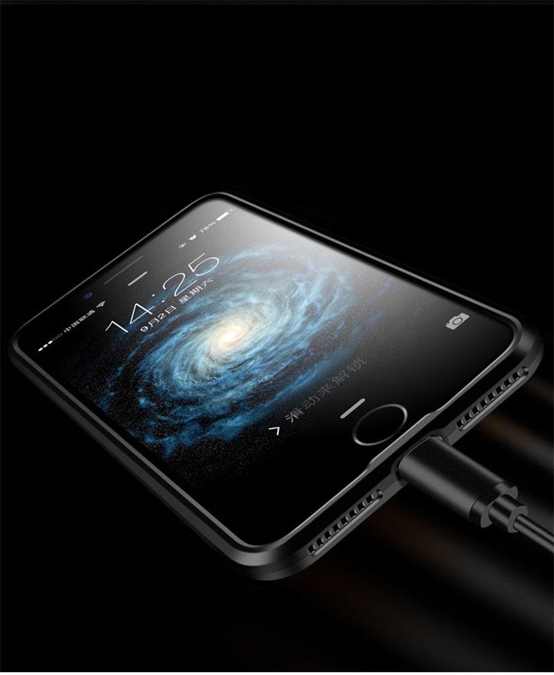 Luxury Black Cool Armor Case For iPhone 8 7 6 6S Plus 5 5s Shockproof Case For iPhone X XS MAX XR Stand Cover Case Heavy Duty Shockproof Armor Dual Layer Protection Back Case Cover