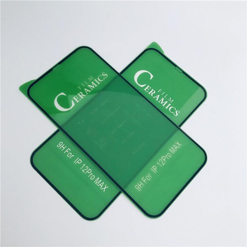 Full Cover Ceramics Screen Protector Explosion-proof Soft Film For iPhone 12 Mini 11 Pro XS Max XR X 8 7 6S Plus SE2 Soft Glass Tempered Glass Screen Protector Compatible iPhone