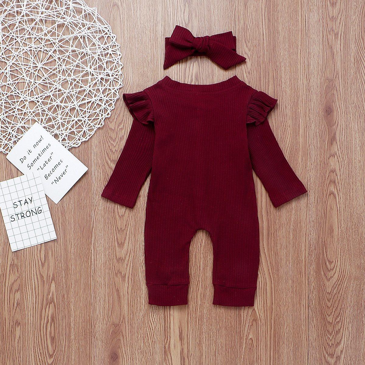 Baby Girl Boy Cotton Clothes Knitted Romper Jumpsuit With Bow In Classic Style For Girls Baby