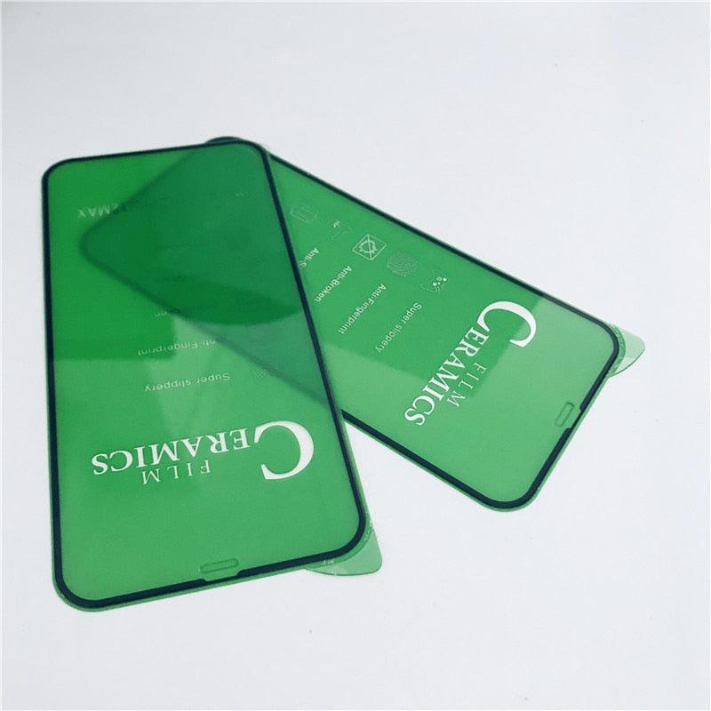 Full Cover Ceramics Screen Protector Explosion-proof Soft Film For iPhone 12 Mini 11 Pro XS Max XR X 8 7 6S Plus SE2 Soft Glass Tempered Glass Screen Protector Compatible iPhone