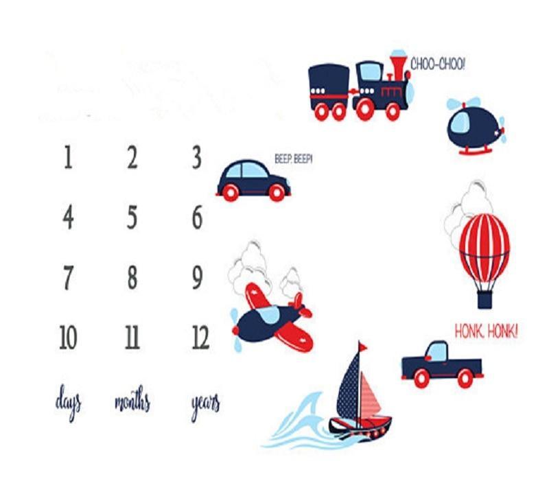 Cartoon Pattern Baby Photo Props Background Blankets Play Mats Backdrop Cloth Calendar Photo Accessories Blanket For Baby