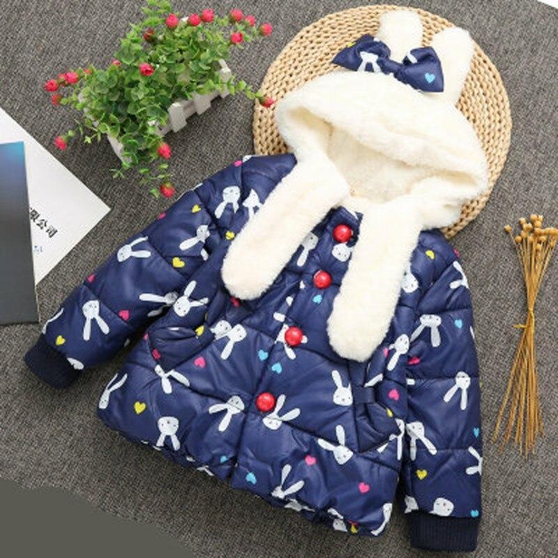 Luxury Newborn Children Plus Cute Hooded Cotton Jacket Infant Clothing for Baby Girls In Elegant Colorful Design For Winter