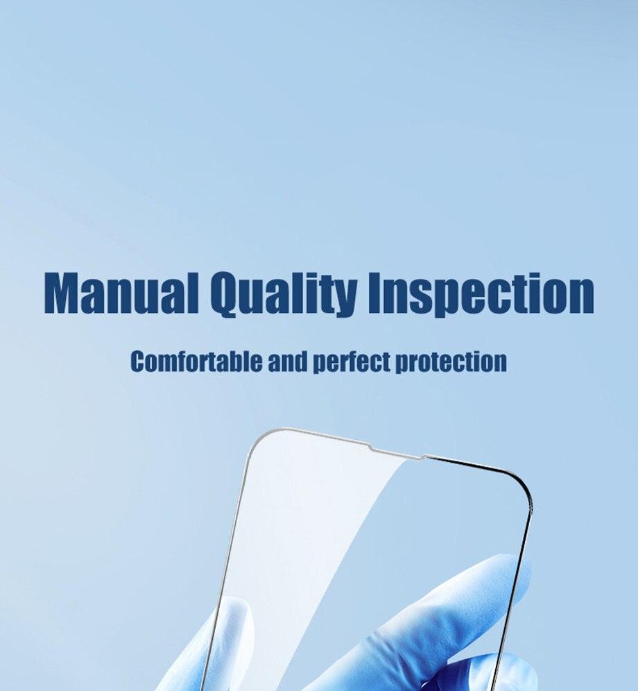 4Pcs Full Cover Screen Protectors for IPhone 13 11 12 Pro Max Mini 13Pro 11Pro 14 PRO XS MAX X XR SE 6S 8 7 Plus Tempered Glass Ultra Clear Tempered Glass Case Friendly Easy to Install Screen Protector
