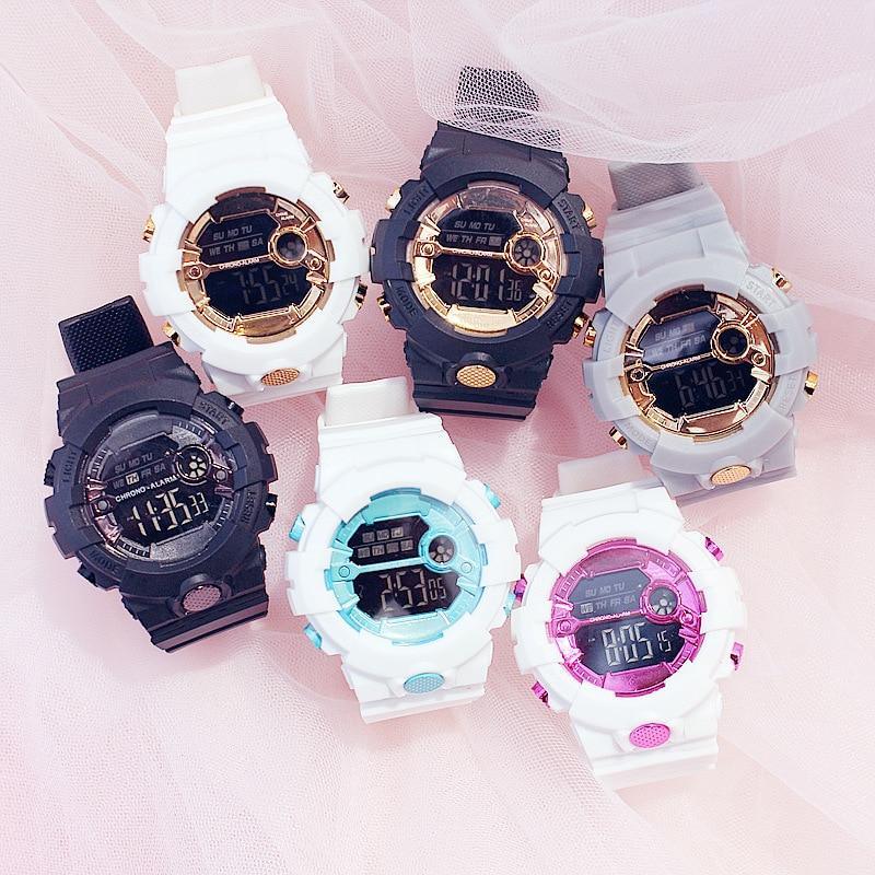 Electroic Shock Digital Watch Unisex Sports Waterproof Watch With LED Colorful Mode Wristwatch For Men and woman
