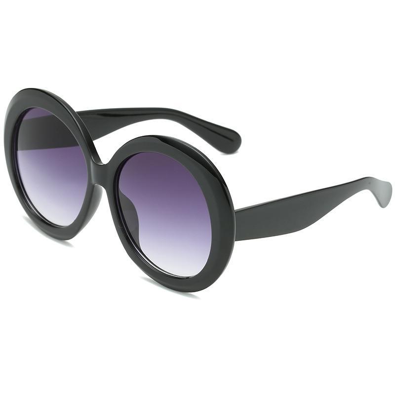 Luxury Round Oversized Big Frame Oval Vintage Elegant Woman Sunglasses Oculos De Sol Gafas