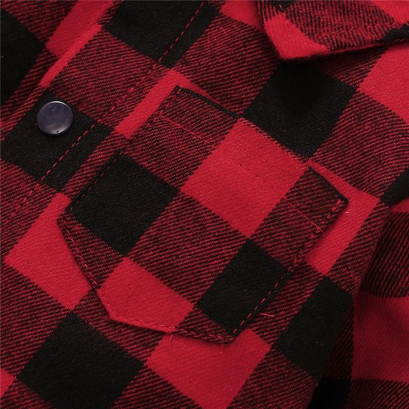 Spring Autumn Newborn Cotton Casual classic Plaid Collar Jumpsuit for Baby Boys / Girls In Elegant Retro Modern Style