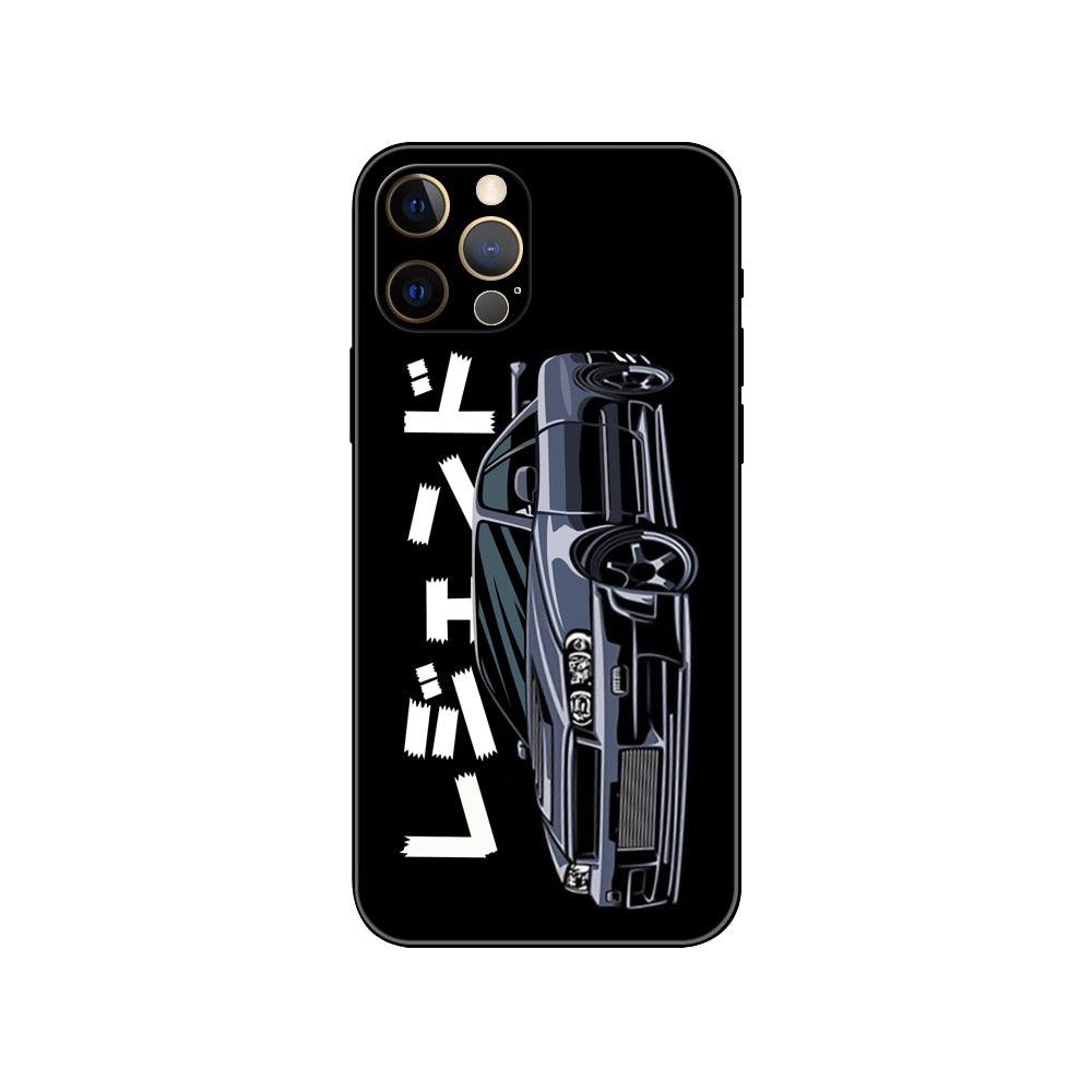 Black Phone Case Mask for iphone 5 5s se 2020 6 6s 7 8 plus x 10 XR XS 11 12 mini pro MAX Back Cover Sports Car Transparent Phone Case Silicone Back Cover For iPhone