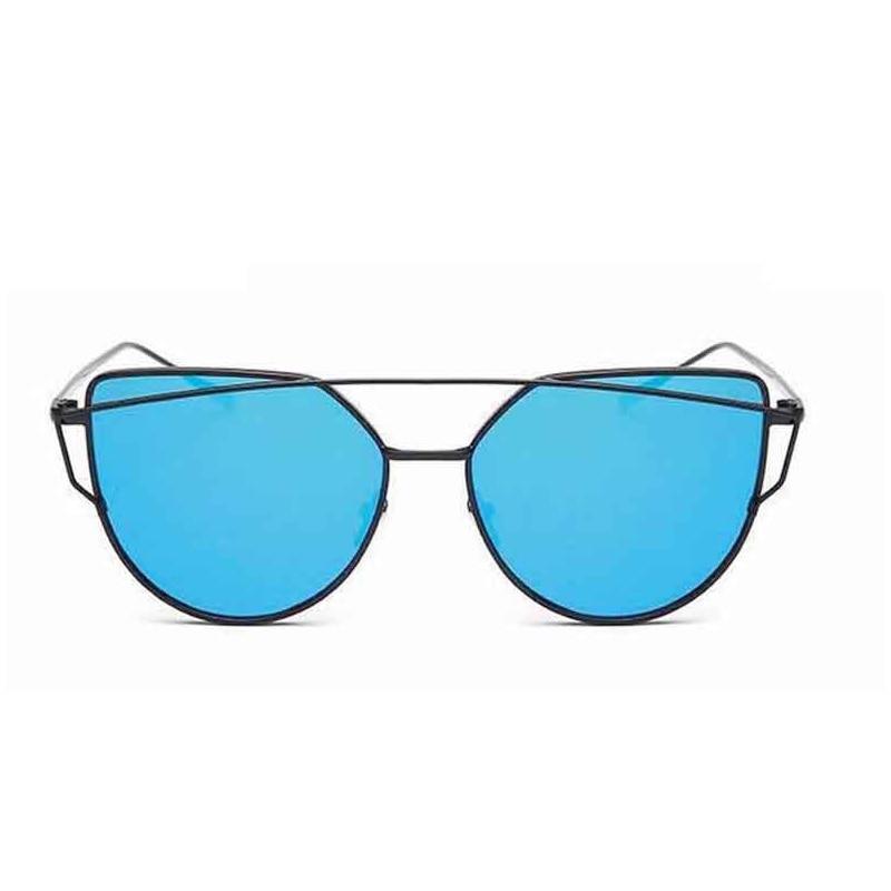 Luxury Vintage Modern Cat Eye Metal High Quality Frame With Miror Sunglasses For Women and Lady sunglasses With UV400 Protection