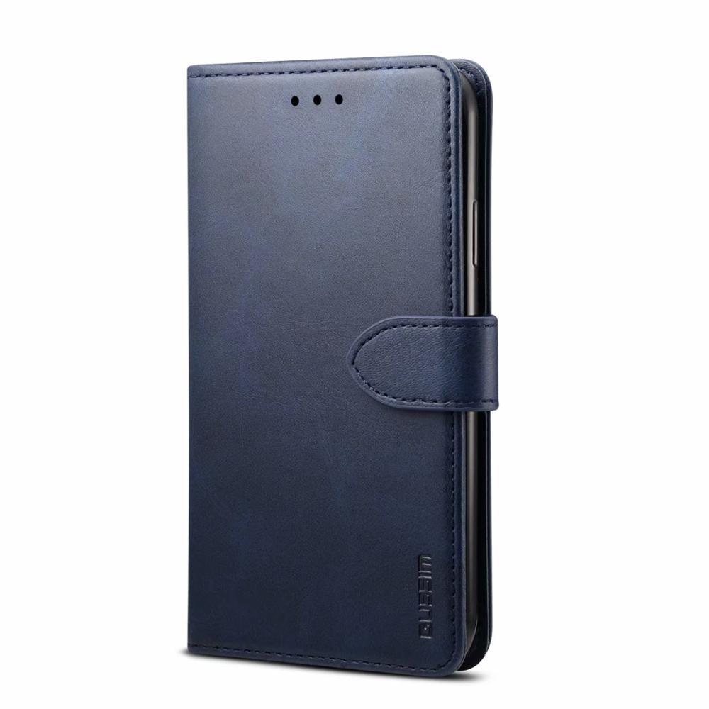 Luxury Red Leather Magnetic Flip Case For Iphone 14 12 13 11 11 Pro Max Xr Xs Max X Wallet Cover For iphone Leather Wallet Case Card Slots Kickstand Magnetic Buckle Flip Phone Cover