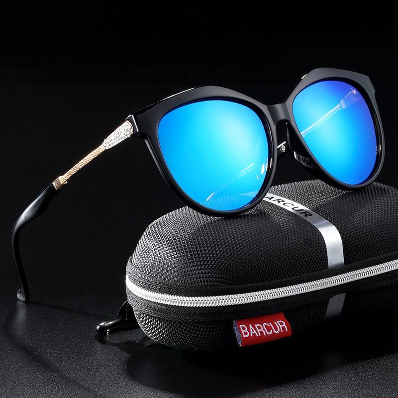 Stevvex Polarized Cat Eye Sunglasses Women Gradient Round Sun glasses for Women oculos lunette de soleil femme