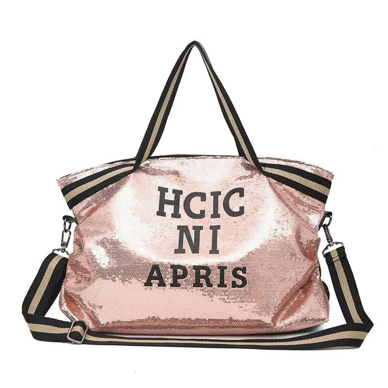 Sparkling Shoulder Bag: Large Tote for Travel