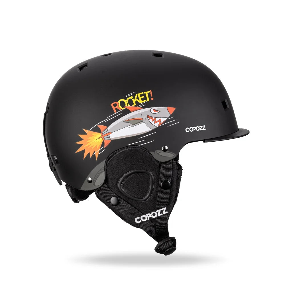 Kids Ski Helmet Cartoons Integrally Molded Safety