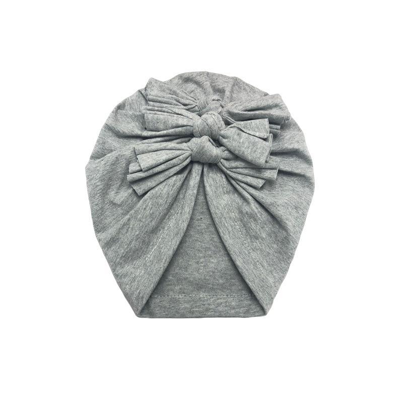Luxury Modern Baby Headband Hat Bowknot Print Cotton Stretchy Turban Headband Infant Head Wrap Beanie Hat For Babies and Kids