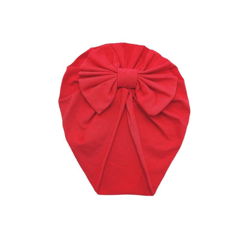 Luxury Modern Baby Headband Hat Bowknot Print Cotton Stretchy Turban Headband Infant Head Wrap Beanie Hat For Babies and Kids