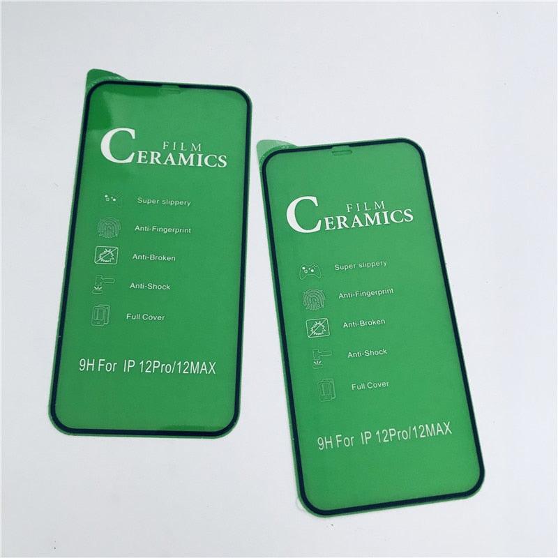 Full Cover Ceramics Screen Protector Explosion-proof Soft Film For iPhone 12 Mini 11 Pro XS Max XR X 8 7 6S Plus SE2 Soft Glass Tempered Glass Screen Protector Compatible iPhone
