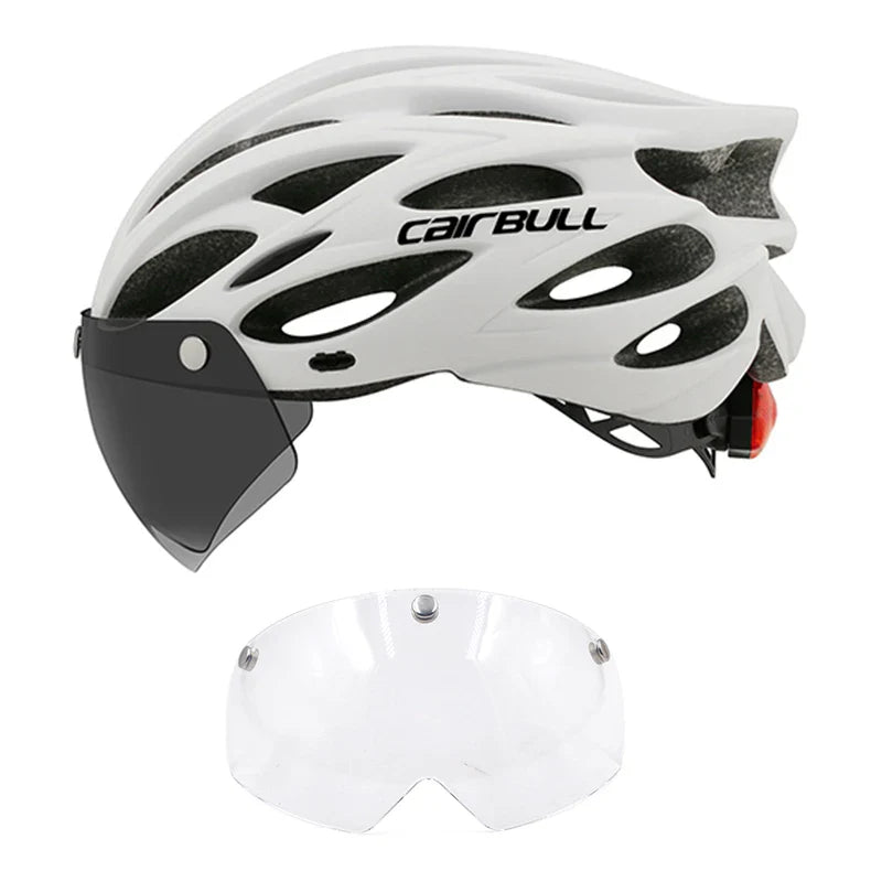 Visored Bike Helmet with LED Light