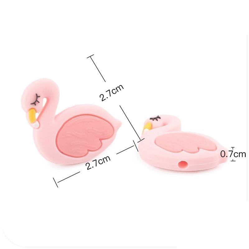 5PCS/SET Silicone Animal Beads BPA Free Baby Teething Beads Toy For Pacifier Clips New Born Silicone Rodent Tiny Rod Baby Teether For Baby Kids
