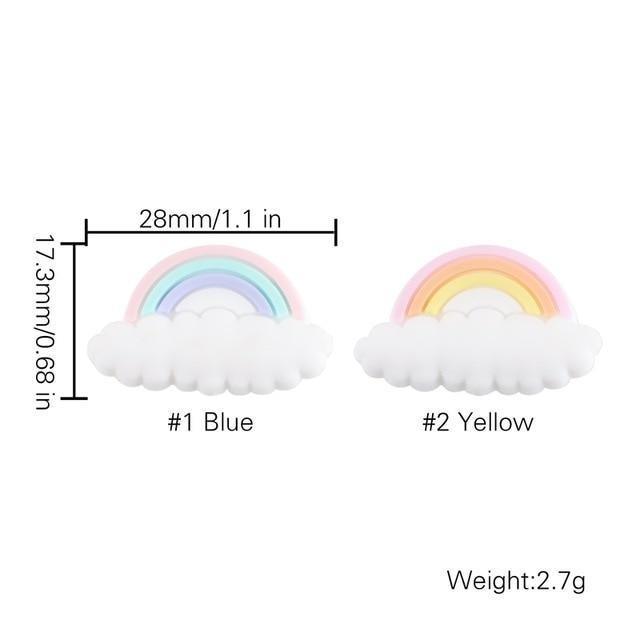 5PCS/SET Silicone Animal Beads BPA Free Baby Teething Beads Toy For Pacifier Clips New Born Silicone Rodent Tiny Rod Baby Teether For Baby Kids