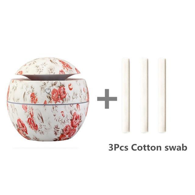 Mini Air Humidifier Ultrasonic USB Aroma Wood Grain LED Night Light Electric Essential Oil Diffuser Aromatherapy Home