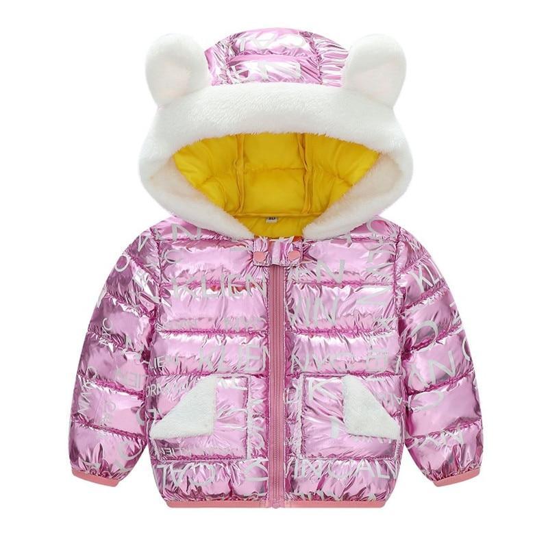 Shiny Modern Luxury Speciall Designed Winter Outerwear Hooded Coat & Jacket Winter Fashion Kids clothing Models For Babies and Girls 3-24 Months