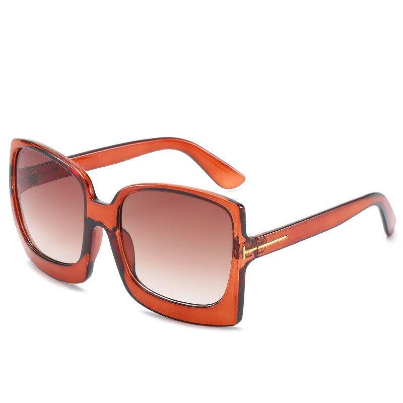 Fashion Oversized Women Square Big Frame Graduent Woman and Lady Sunglasses Brand Designer with UV400 Protection gafas de sol mujer