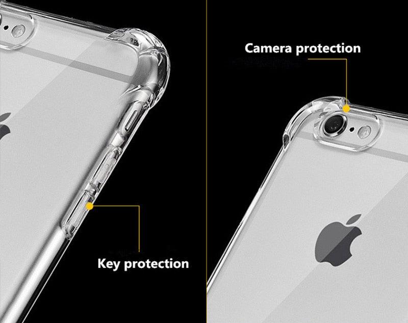 Classic Transparent Clear Soft Shockproof Phone Case Cover For iPhone Simple Phone Cases For iPhone XS 11 Pro MAX 6 6s 7 8 Plus Case Cover Silicone Case iPhone XR X 7 8 6 5 5S 5C Case For iphone