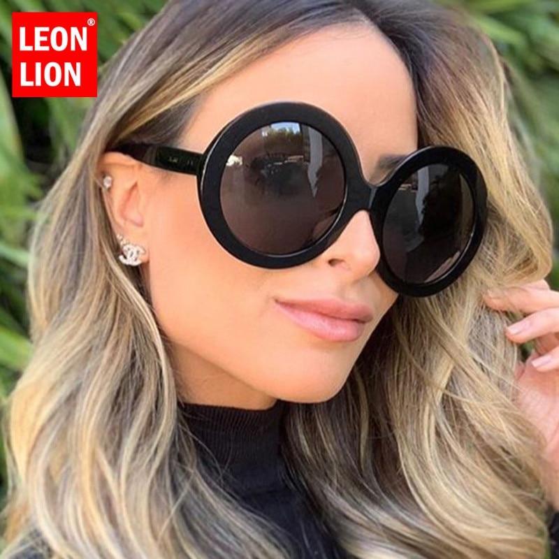 Luxury Round Oversized Big Frame Oval Vintage Elegant Woman Sunglasses Oculos De Sol Gafas