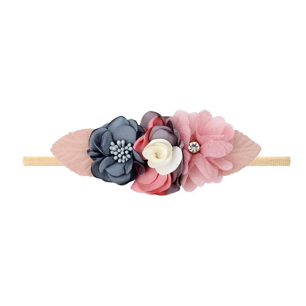 Handmade Luxury Pearl Baby Headbands Bundle Nylon Elastic Newborn Hair Accessories for Girls Kids