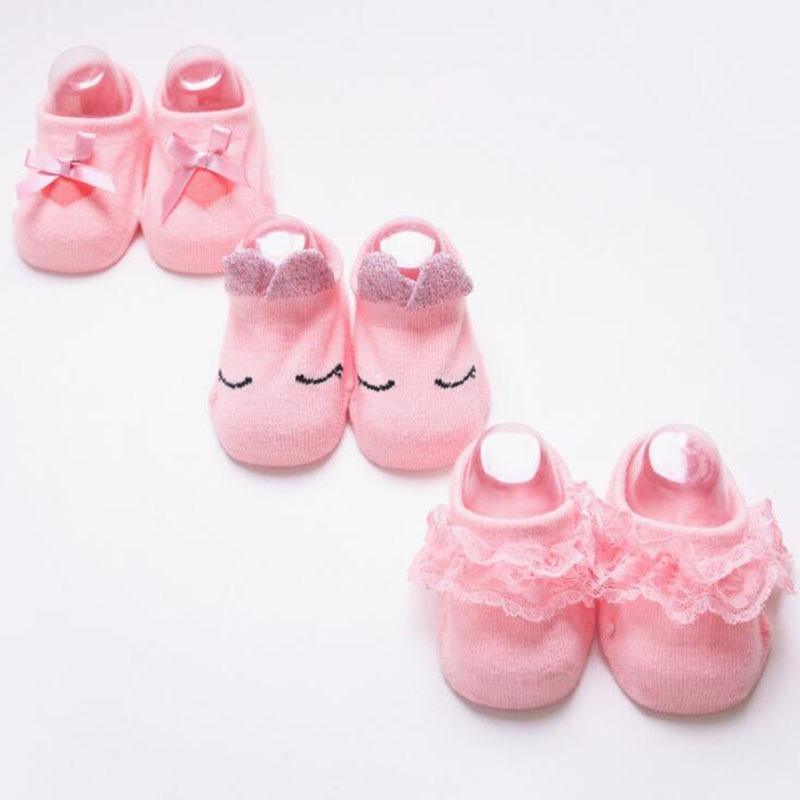 Baby Girl Anti-Slip Cotton Bow Lace Flower Floor Socks Spring Socks Excellent Quality Everyday Wear