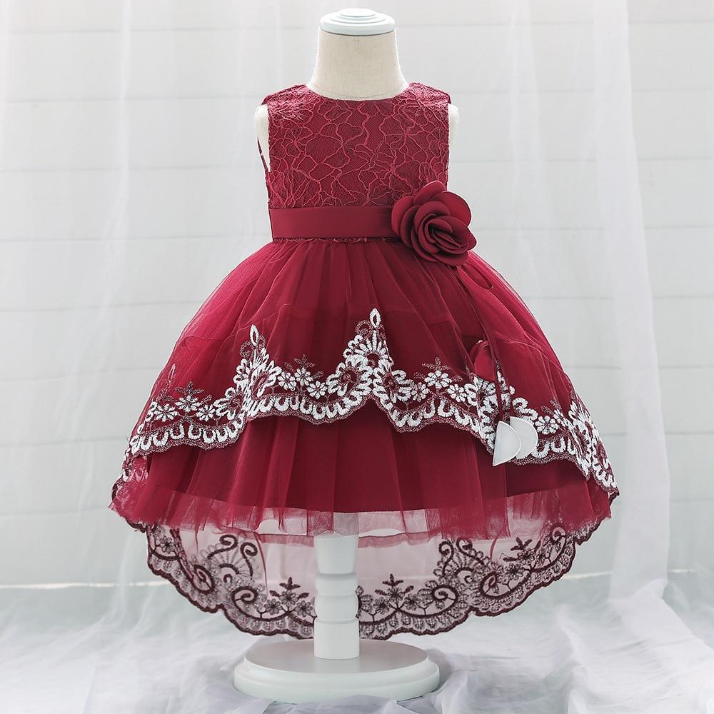New Baby Lace Gown Clothes Embroidered Tail Princess Unique Dress Perfect Gift For Girls