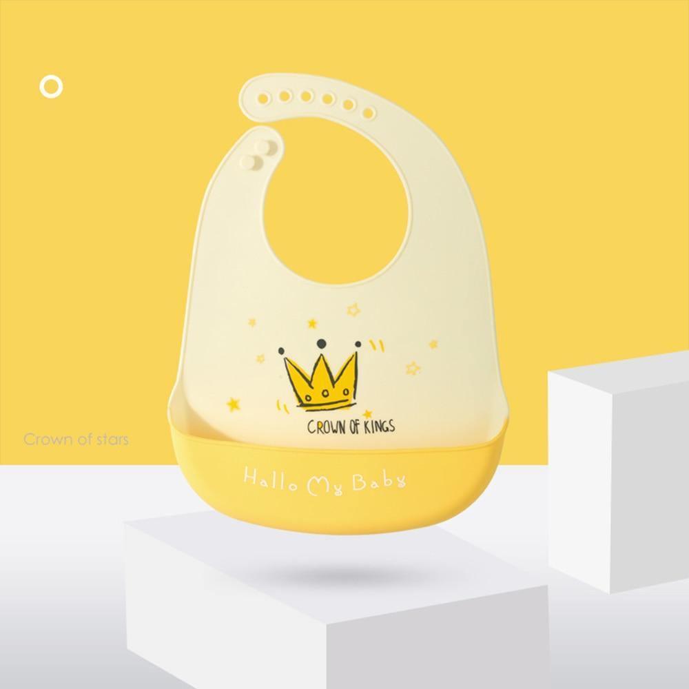 Bib Waterproof Silicone Feeding Saliva Towel Newborn Adjustable Bur Cloth Turban Disposable Cartoon with Elegant Deisgn For Baby and Kids