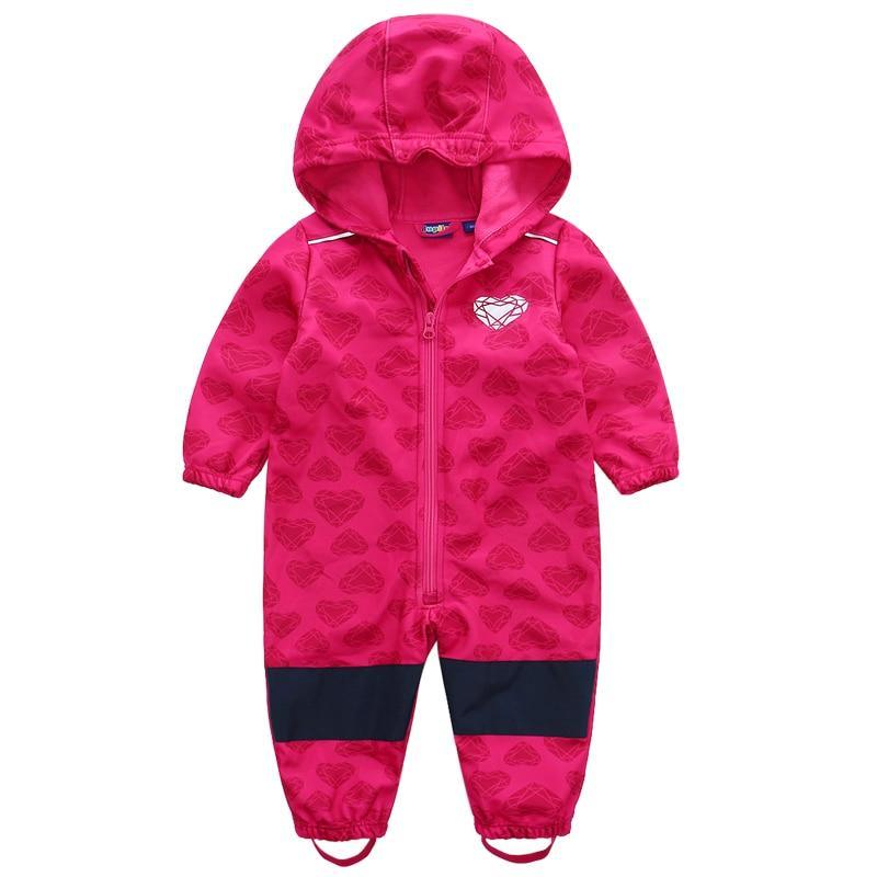 Ski suit For Children Soft Shell Outdoor Jacket Waterproof Fleece Lining Jumpsuit For Boys and Girls In Modern Colorful Design