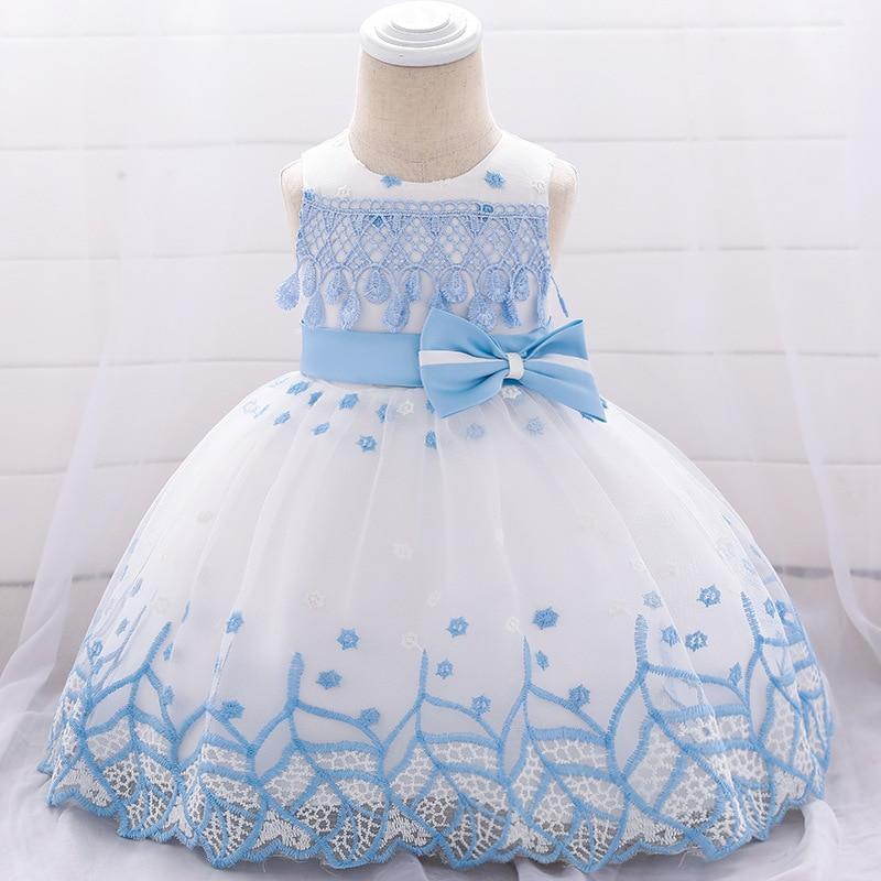Leaf Embroidered Princess Children Elegant Dress For Girls Baby Wedding Dresses Unique Design