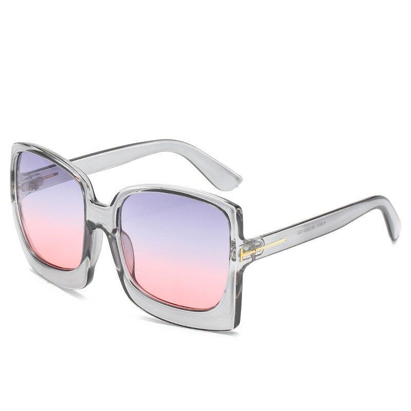 Fashion Oversized Women Square Big Frame Graduent Woman and Lady Sunglasses Brand Designer with UV400 Protection gafas de sol mujer