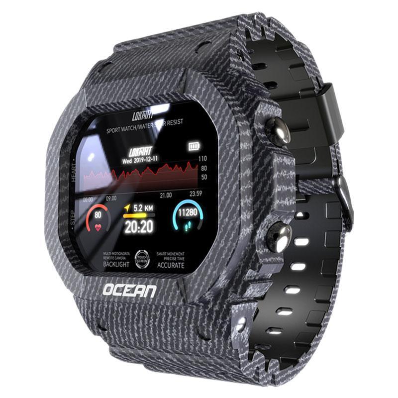 Ocean Army Smart Watch For Menand Woman For Fitness and Sport With Tracker Blood Pressure Message Push Heart Rate Monitor and Clock Smartwatc For Android
