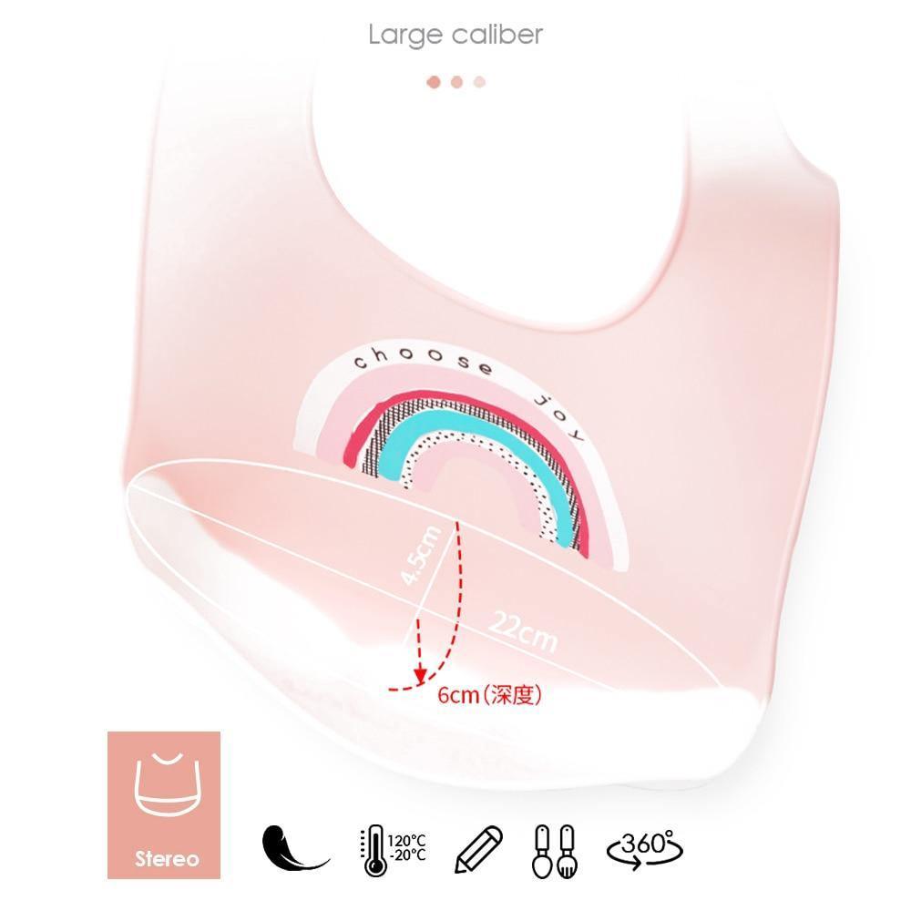 Bib Waterproof Silicone Feeding Saliva Towel Newborn Adjustable Bur Cloth Turban Disposable Cartoon with Elegant Deisgn For Baby and Kids