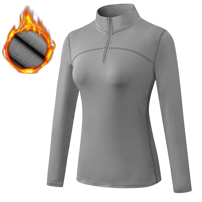 Breathable Moisture Wicking Sports Top with Zipper