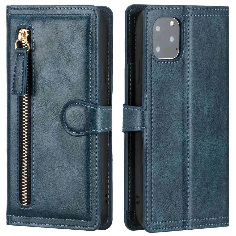 Luxury Leather Flip Wallet Case For iPhone 14 13 12 11 Pro MAX X XS XR Card Holder Stand Cover Retro Brown Card Holder Slots Pocket Case PU Leather Magnetic Closure Kickstand Shockproof Flip Case
