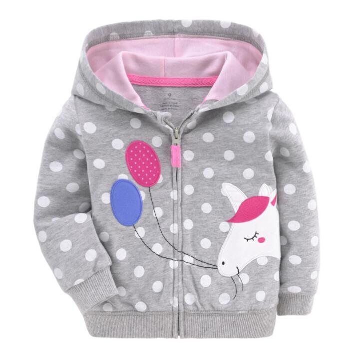 Luxury Printed New Trend Newborn Baby Hooded Cotton Sweater For Baby Girl/boys In Elegant Modern Luxury Style With Unicorn