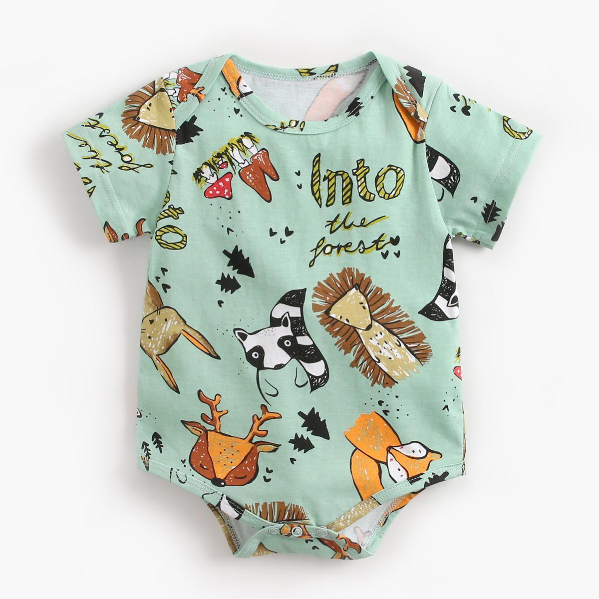 Luxury Modern Interesting Printed Newborn Baby Bodysuit Children Clothing Girls Boy Jumpsuit For Baby Kids