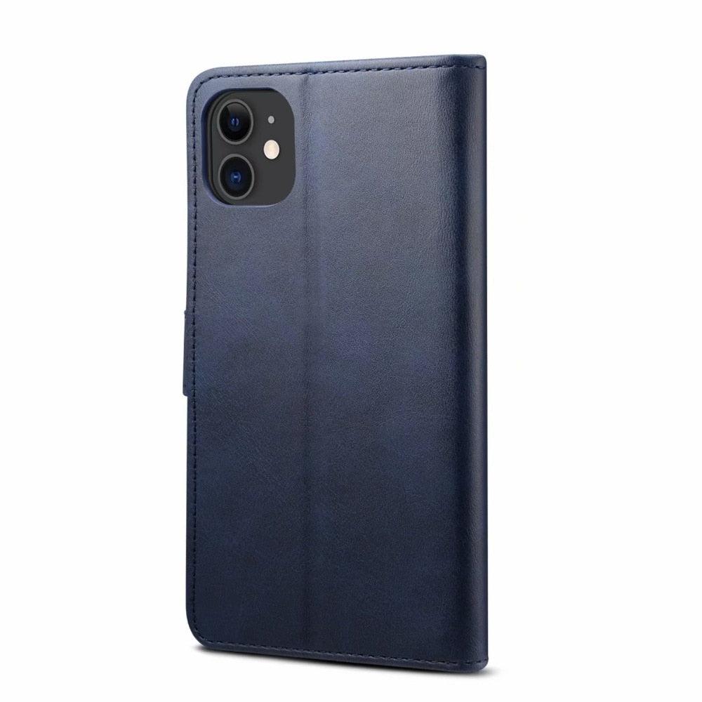 Luxury Red Leather Magnetic Flip Case For Iphone 14 12 13 11 11 Pro Max Xr Xs Max X Wallet Cover For iphone Leather Wallet Case Card Slots Kickstand Magnetic Buckle Flip Phone Cover
