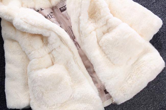 Baby Girl Modern Designer Style Jacket Hooded Cute Thicker Warm Soft Toddler Coat For Kids