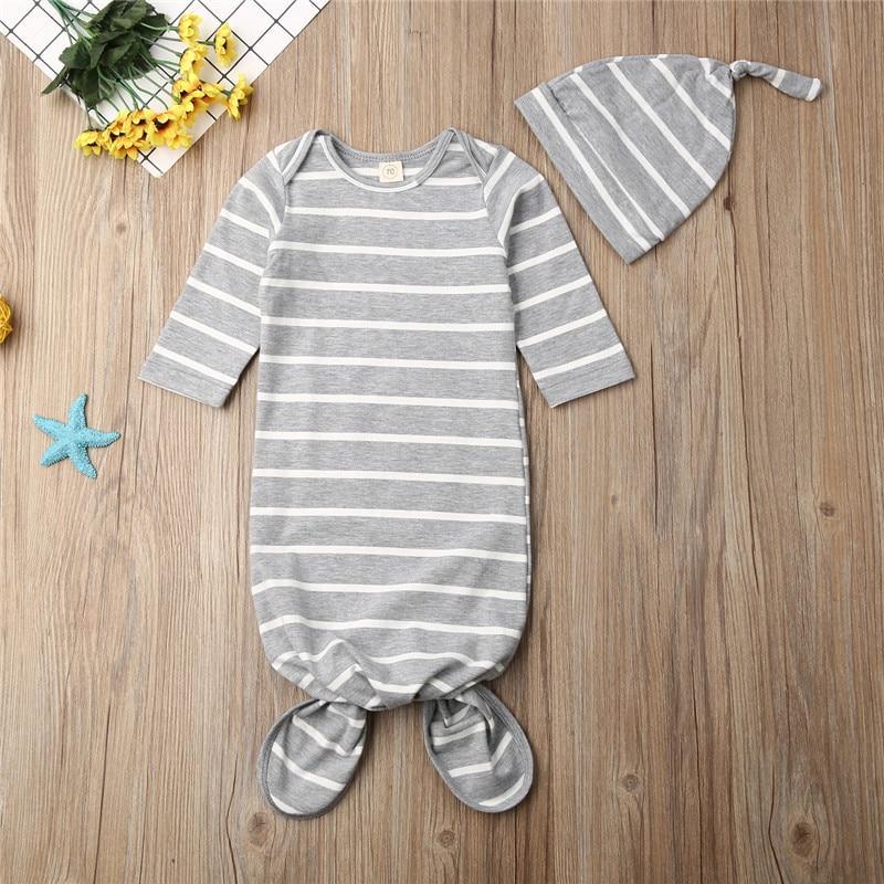 Cute Baby Sleeping Bags Newborn Infant Swaddle Wrap Envelope Baby Blanket Striped Swaddling Wrap Sleep Sack
